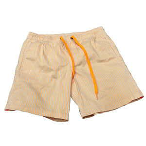 Sundek Mens Orange Rainbow Back Striped Elastic Waist Swim‎ Trunks Shorts Size S